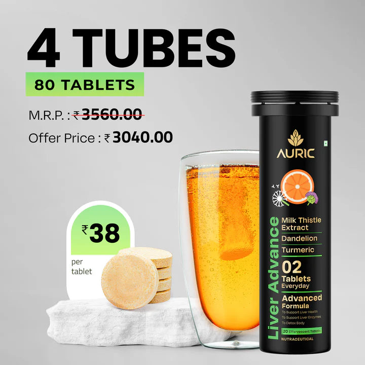 Auric Liver Advance Effervescent Tablet - Drop Fizz & Drink