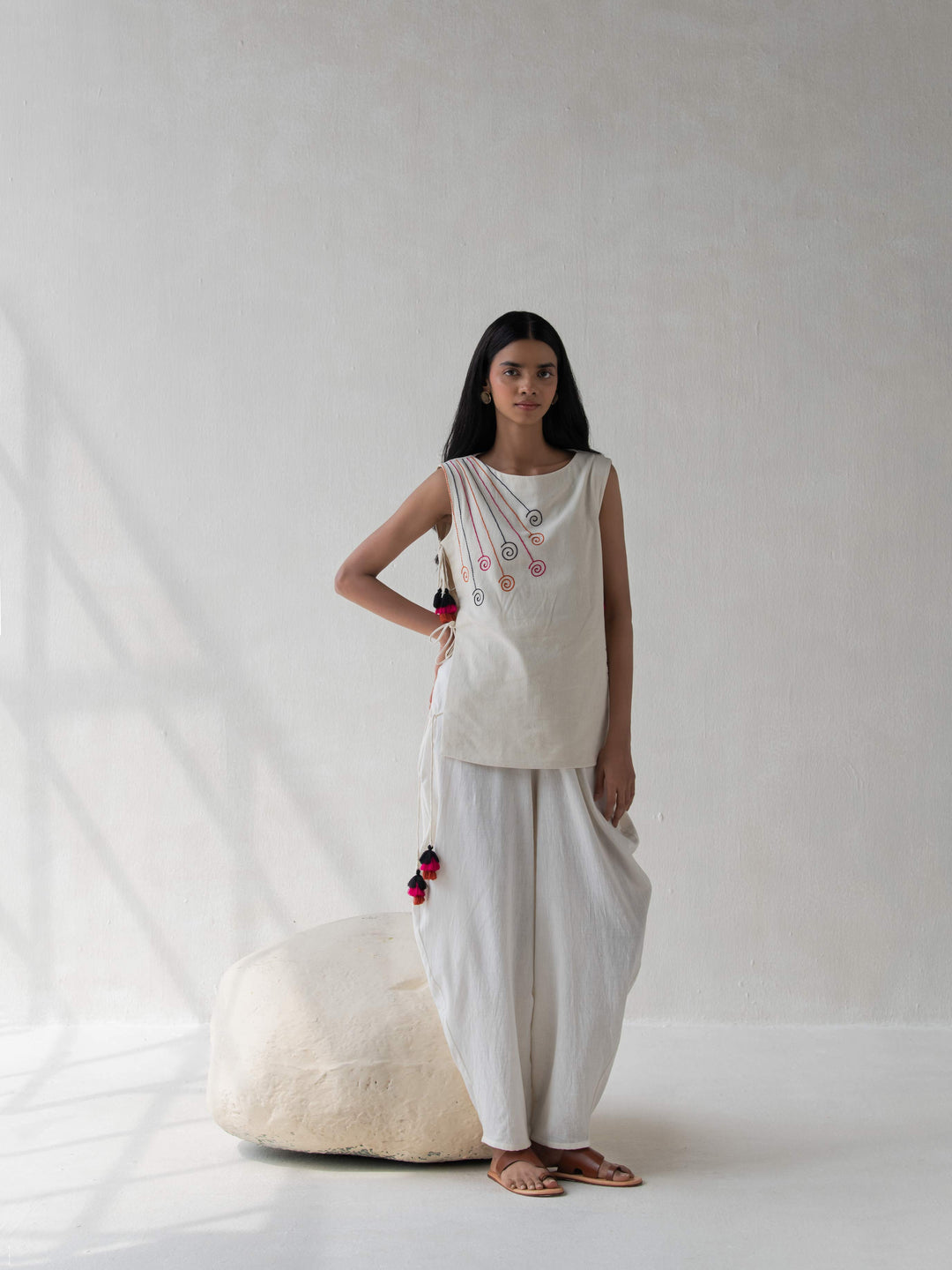 Dhwani Choksi Drawstring Layer Top