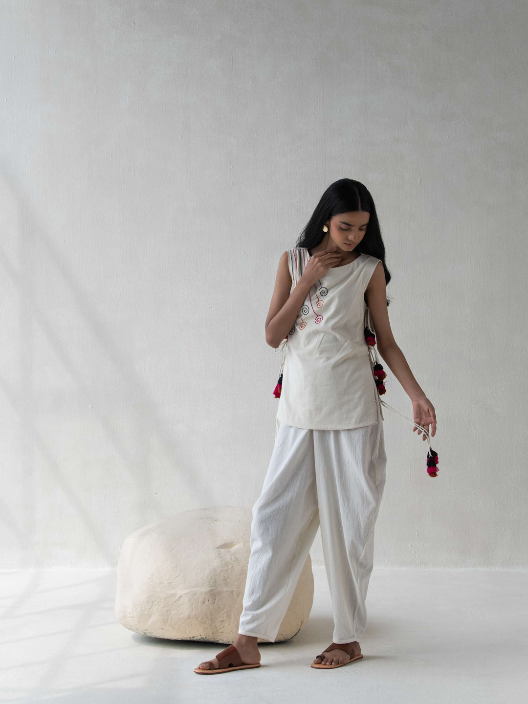 Dhwani Choksi Drawstring Layer Top