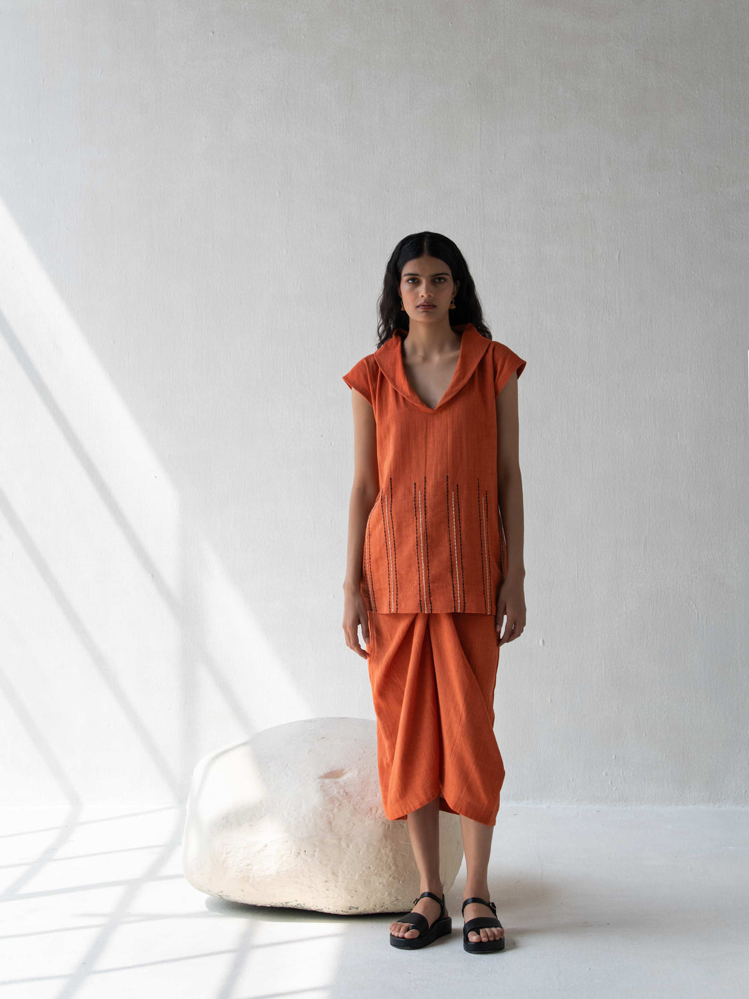 Dhwani Choksi High Waisted Overlap Skirt