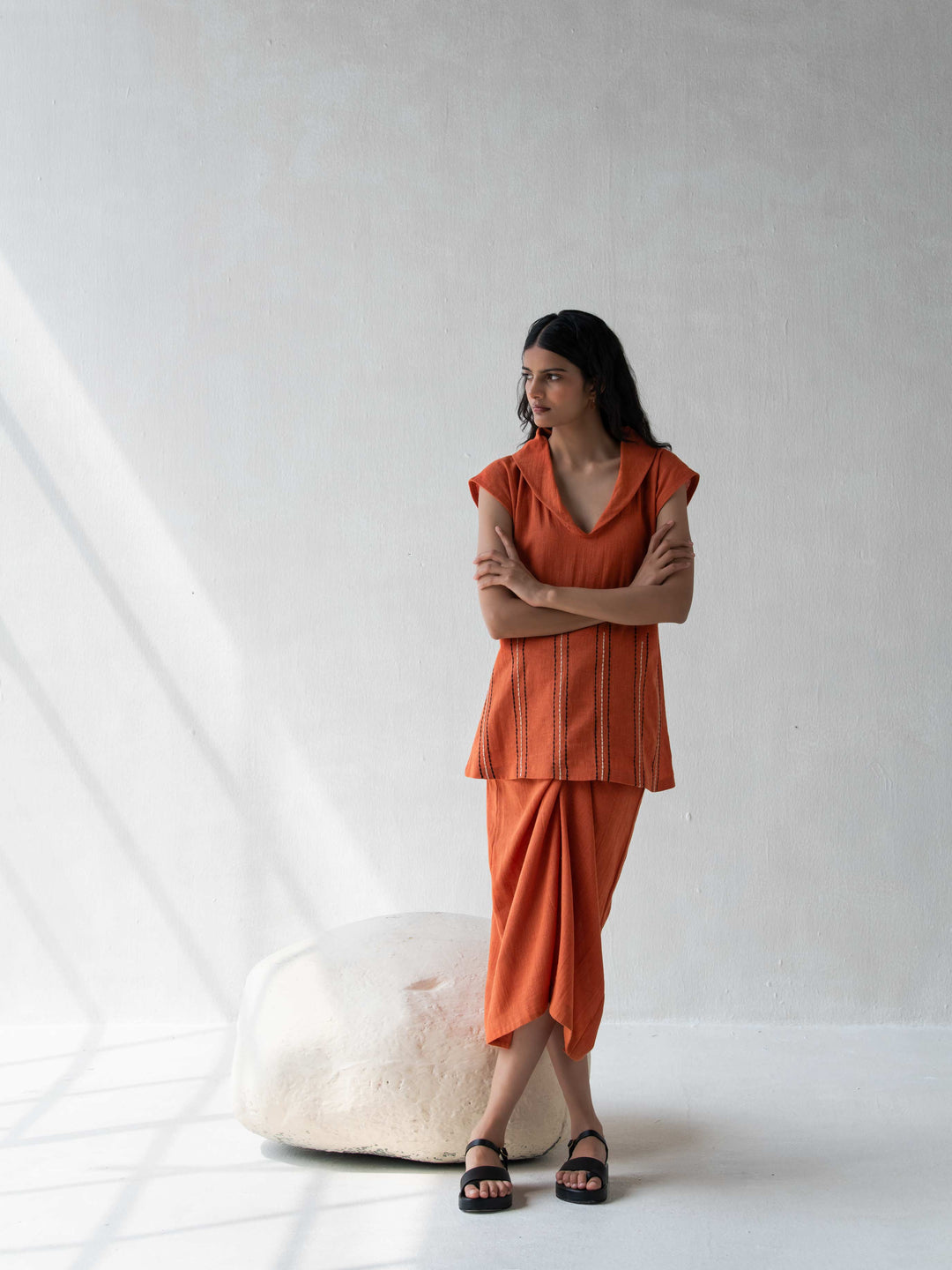 Dhwani Choksi High Waisted Overlap Skirt