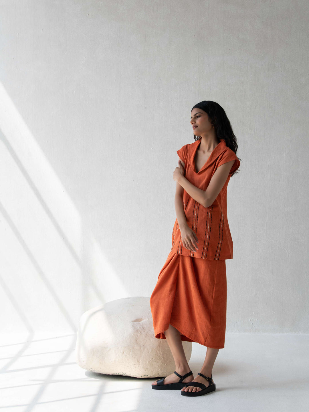 Dhwani Choksi High Waisted Overlap Skirt