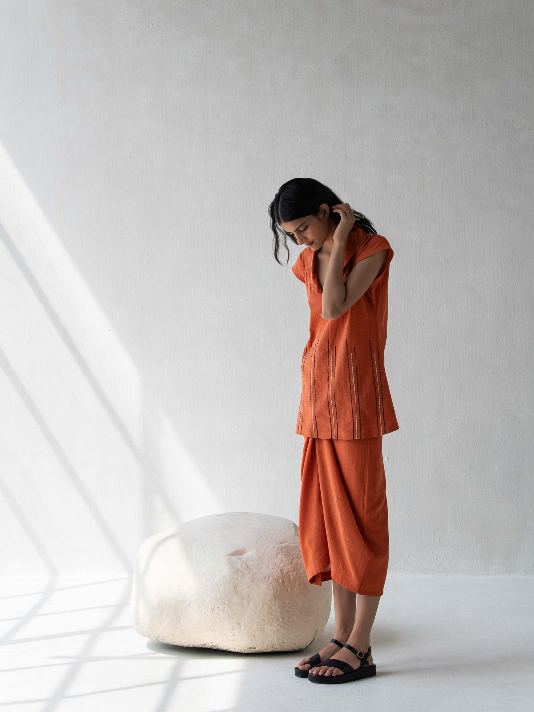 Dhwani Choksi High Waisted Overlap Skirt