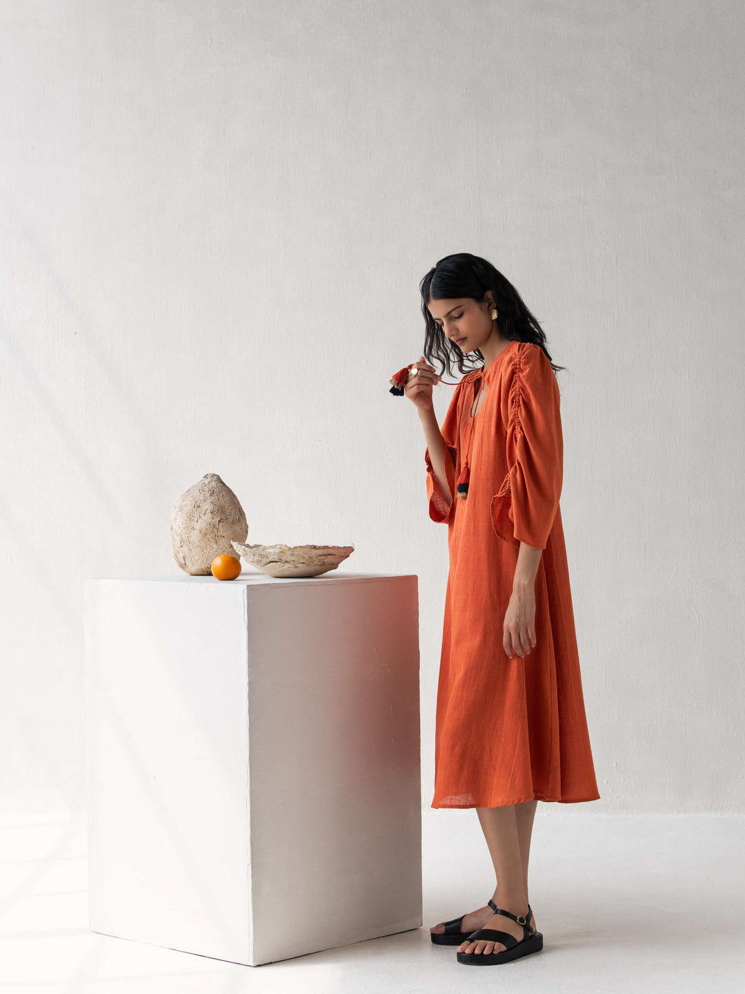 Dhwani Choksi Aline Dress with Puffed Sleeves