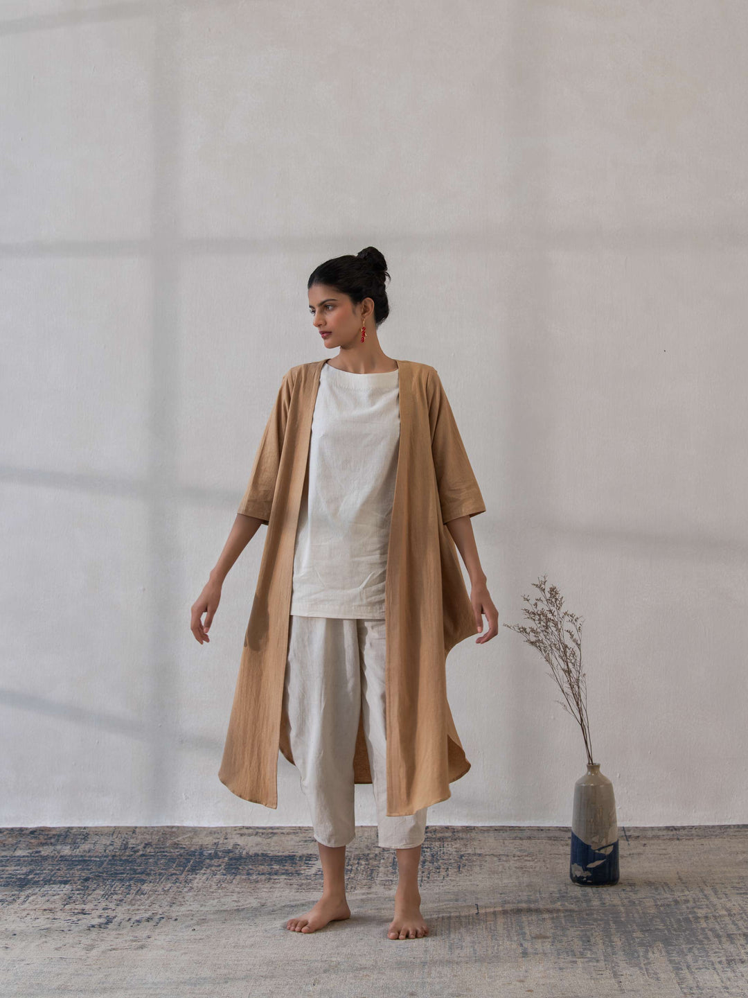 Dhwani Choksi Front Open Cowl Jacket