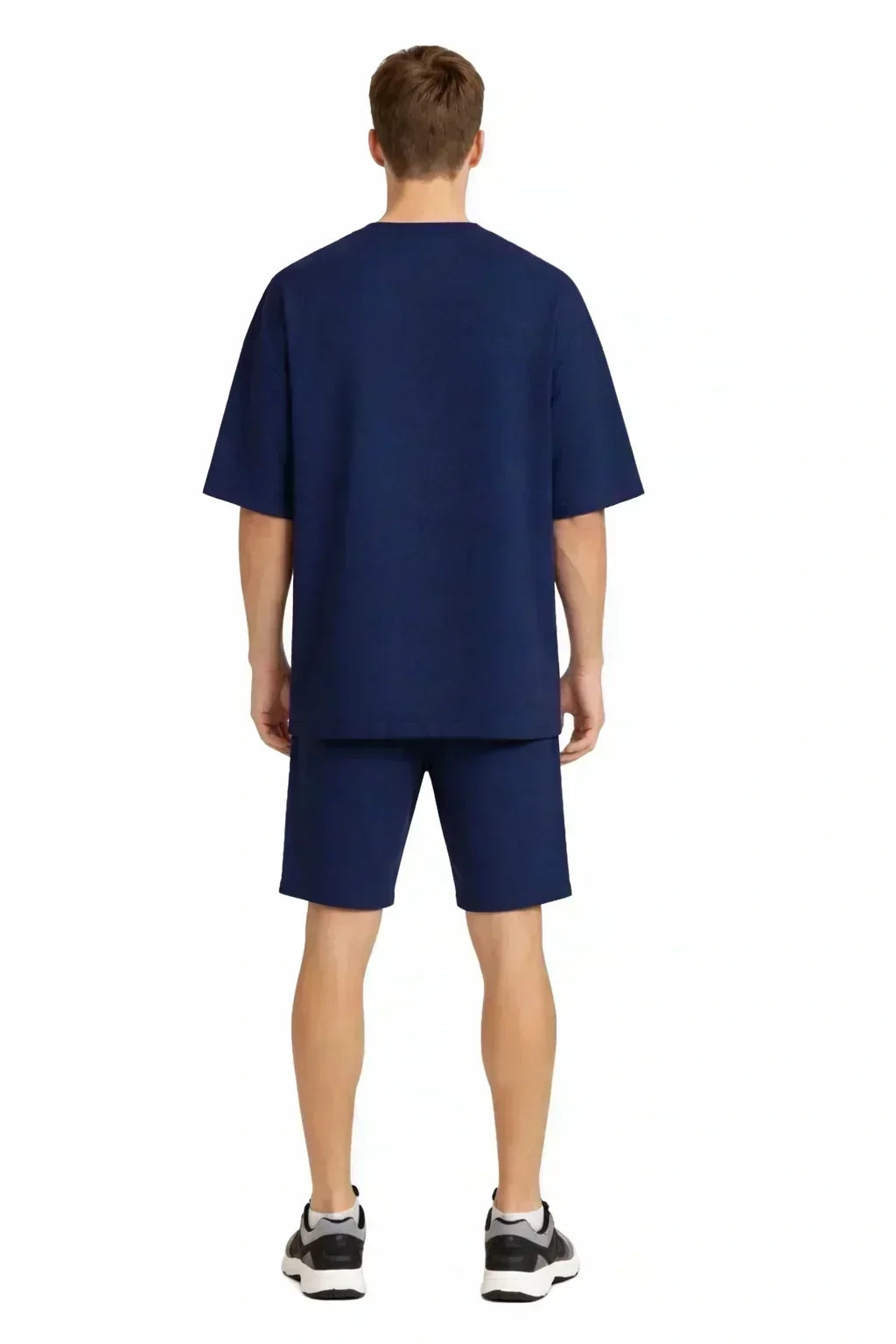 Men’s Bamboo Loungewear Set – Oversize T‑shirt & Shorts Combo | Premium Relaxwear | Navy