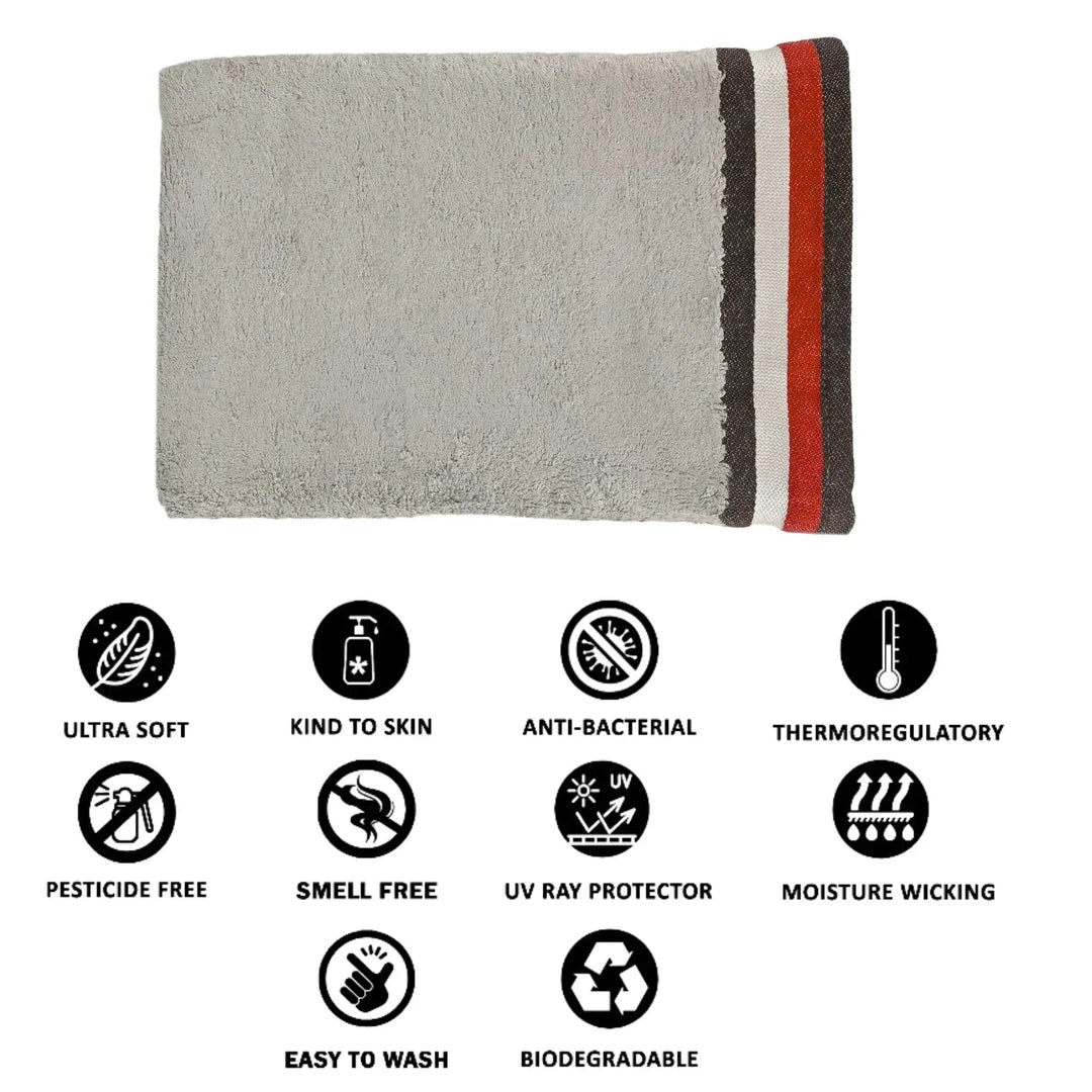 Bamboology Trends Bamboo Bath Towel | Quick Dry | Gray