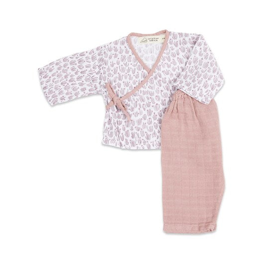Organic Muslin Kimono Lounge Set