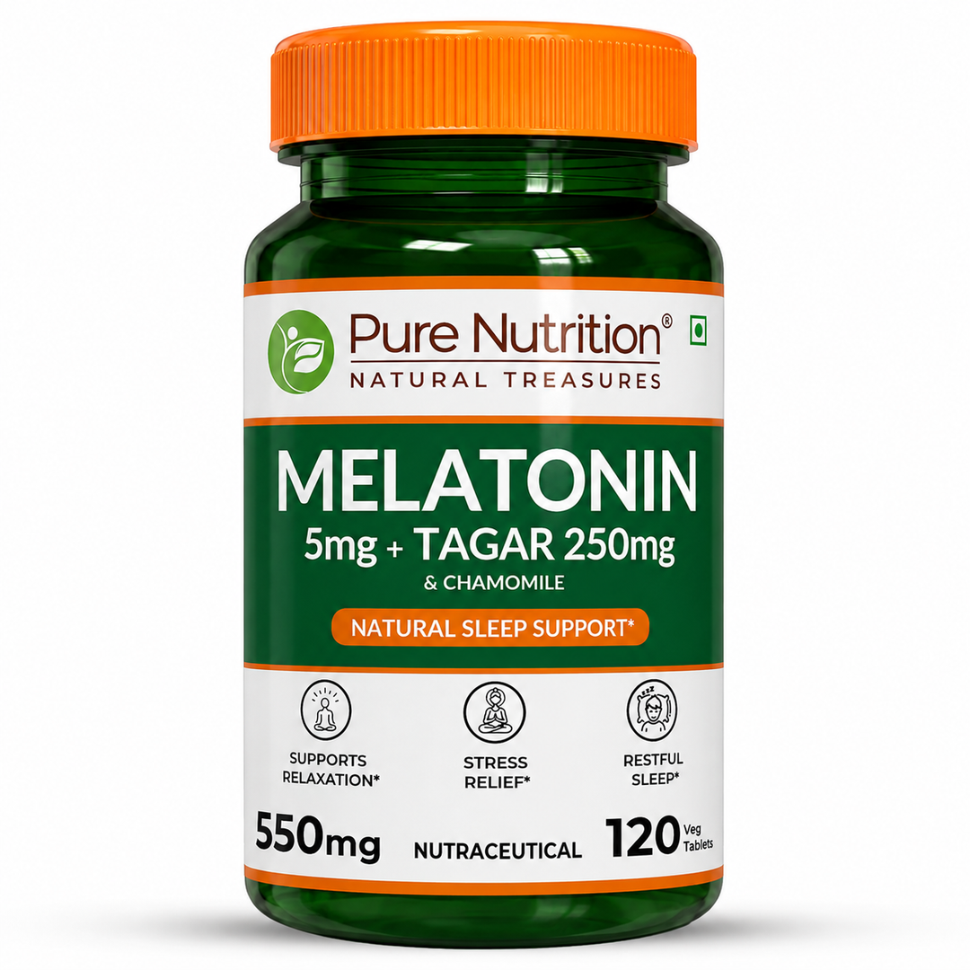 Melatonin with Tagar, Chamomile & L-Theanine 120 Tablets | Natural Sleep