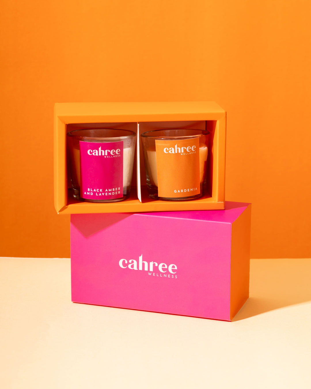 Cahree Wellness Two Moods - Luxury Soy Wax Votive Candle Gift Set