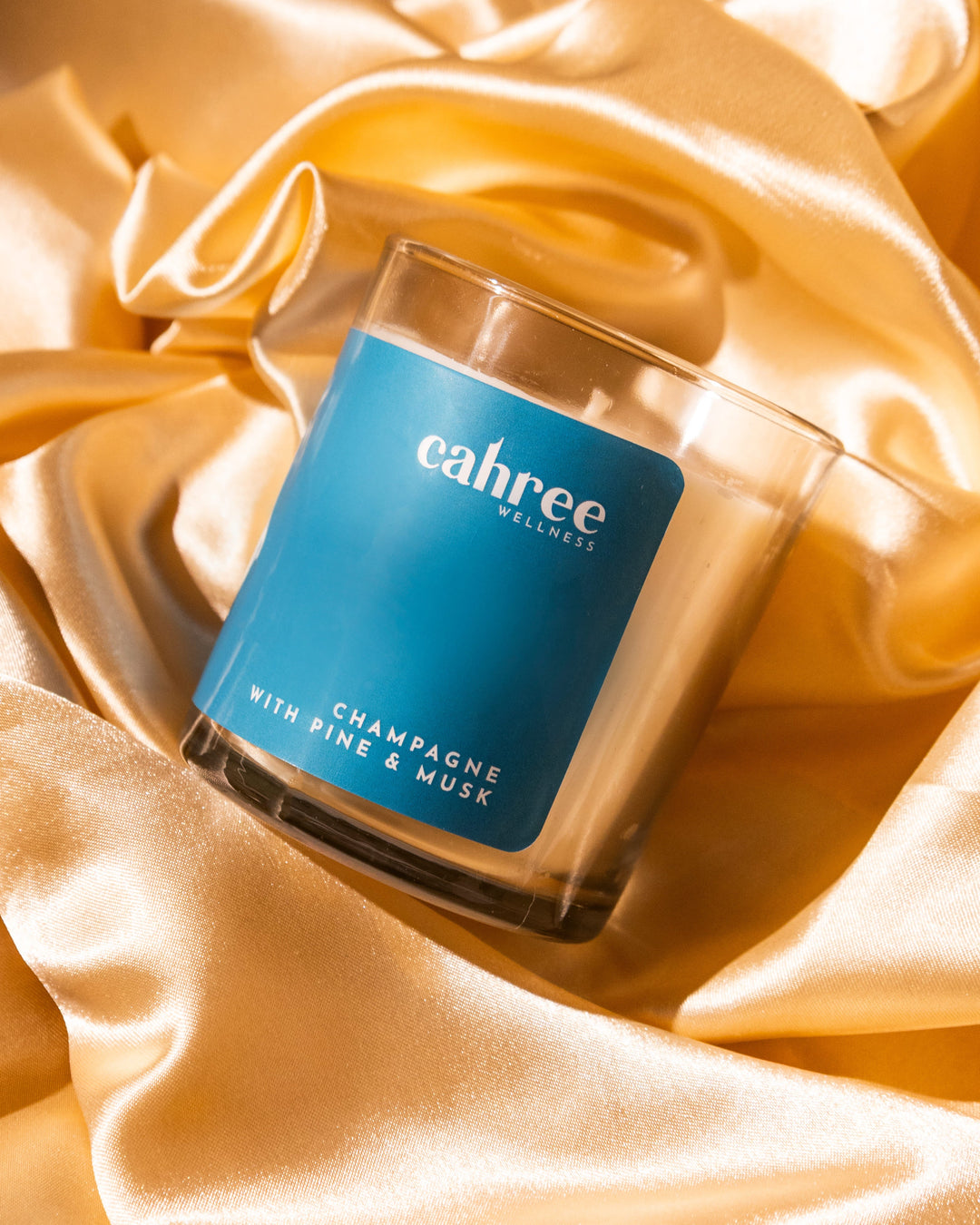 Cahree Wellness Champagne with Pine & Musk Luxury Soy Wax Candle