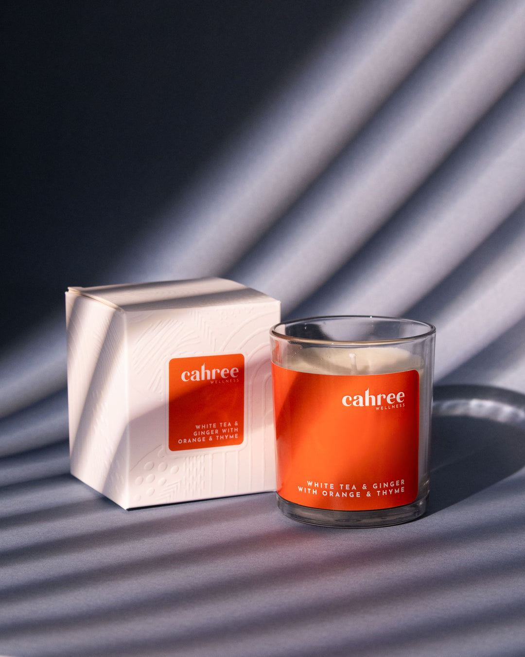Cahree Wellness White Tea & Ginger with Orange & Thyme Luxury Soy Wax Candle