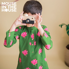 Mouse In The House Lotus Bloom (Green)- Ethnic Wear Boys