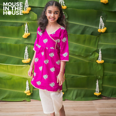 Mouse In The House Lotus Bloom (Purple)- Ethnic Wear Girls