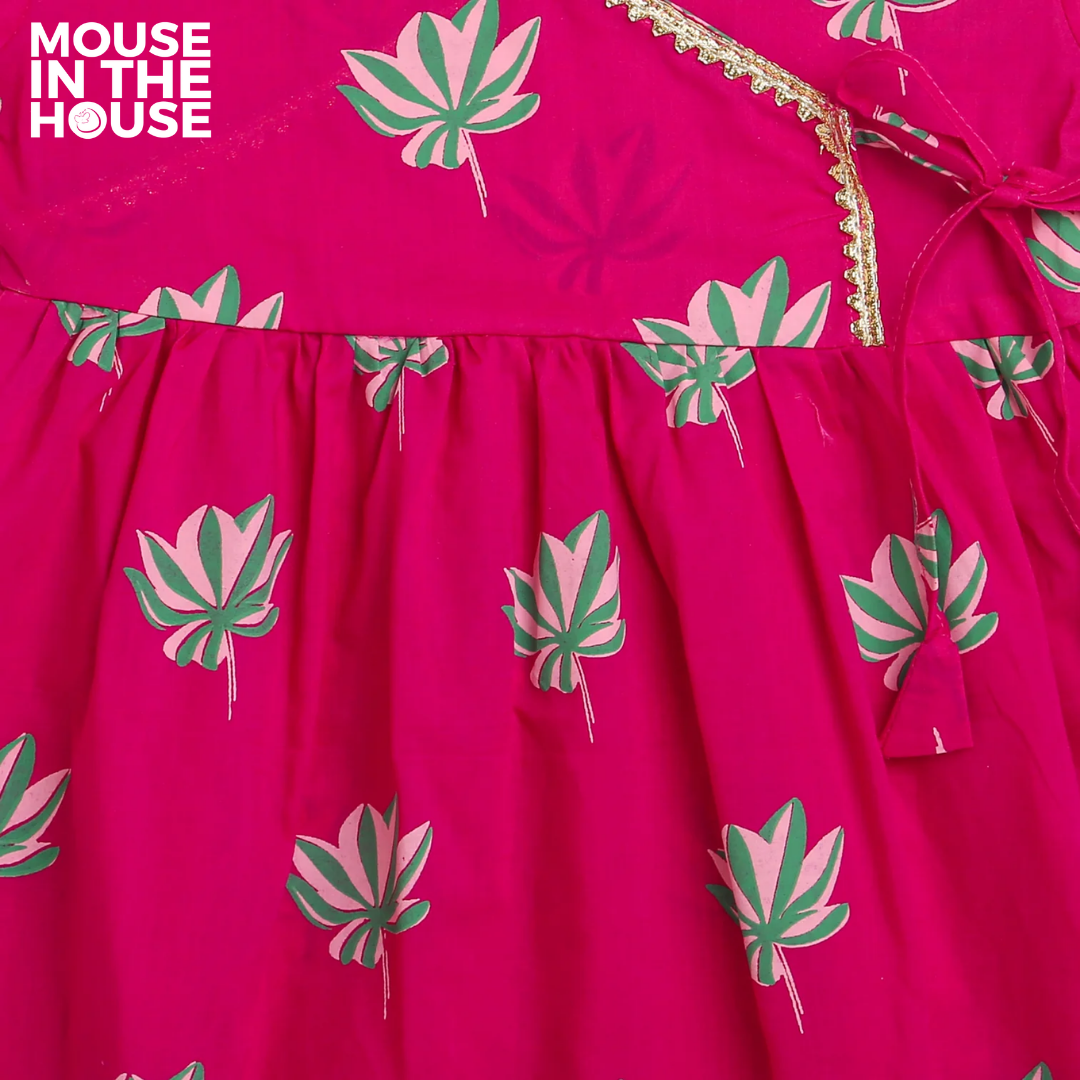 Mouse In The House Lotus Bloom (Purple)- Ethnic Wear Girls