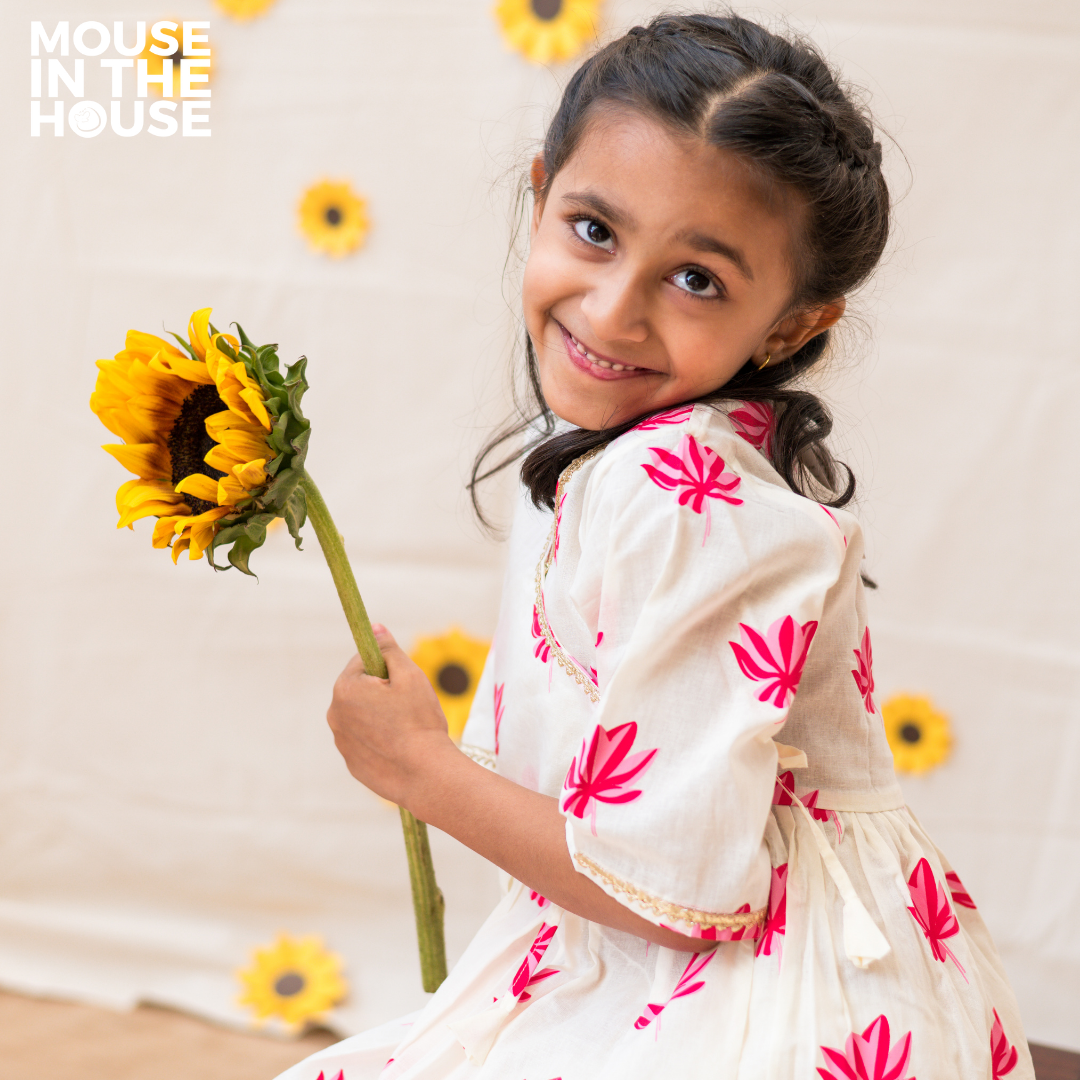 Mouse In The House Lotus Bloom - Ethnic Wear for Girls