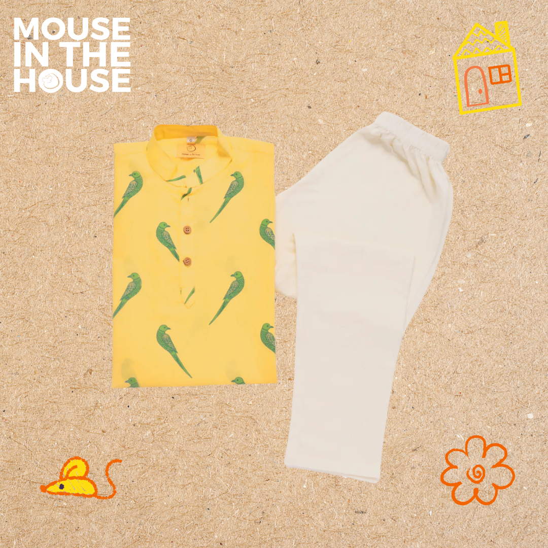 Mouse In The House Tiya A Parrot- Ethnic Wear Boys