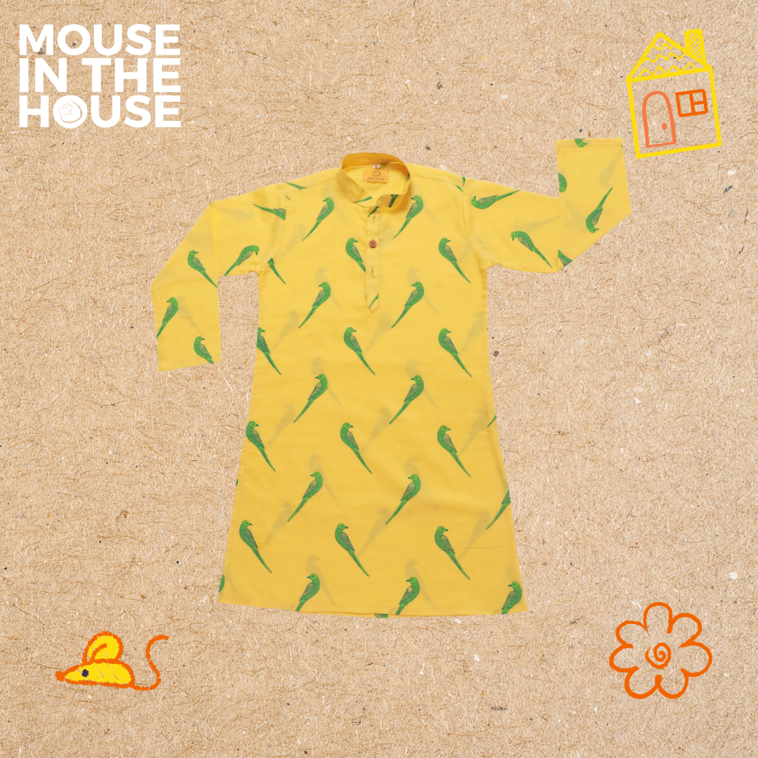 Mouse In The House Tiya A Parrot- Ethnic Wear Boys