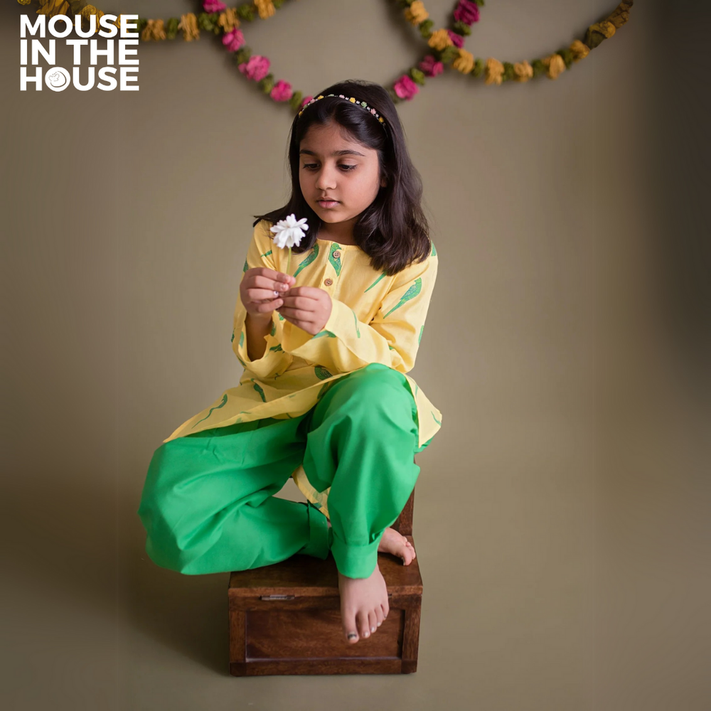 Mouse In The House Tiya A Parrot - Ethnic wear Girls