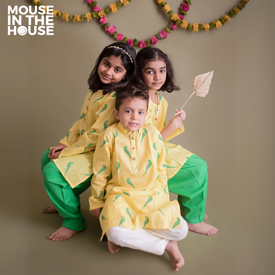 Mouse In The House Tiya A Parrot - Ethnic wear Girls