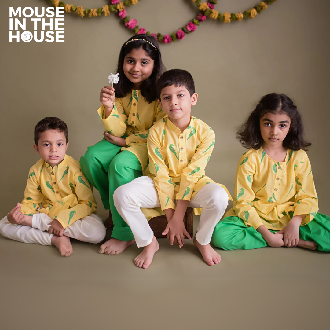 Mouse In The House Tiya A Parrot - Ethnic wear Girls