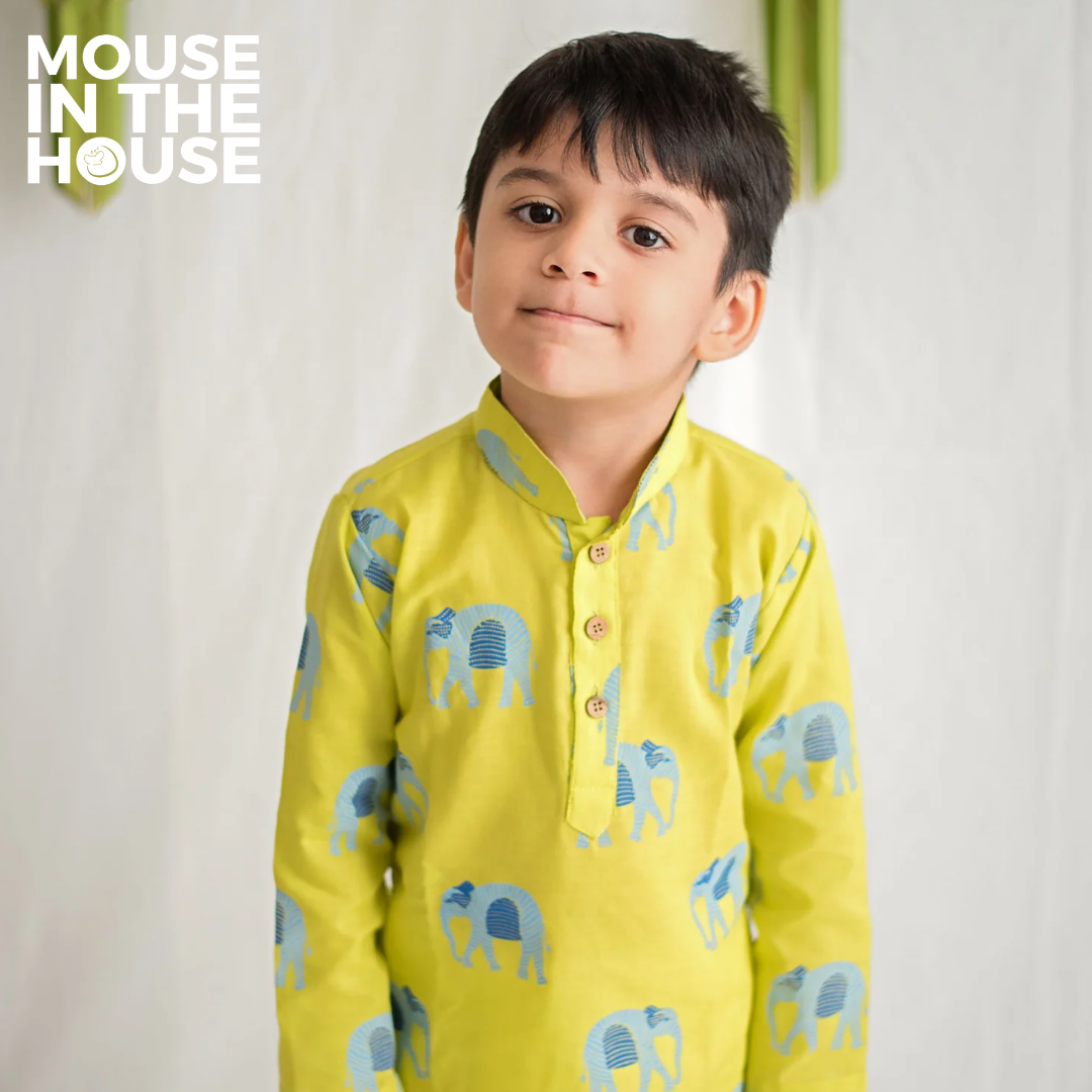 Mouse In The House Rupa The Elephant - Ethnic Wear Boys