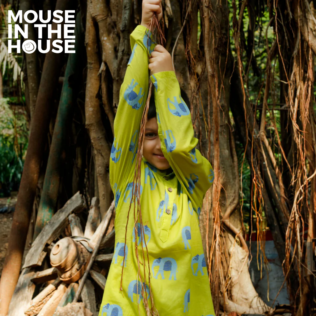 Mouse In The House Rupa The Elephant - Ethnic Wear Boys