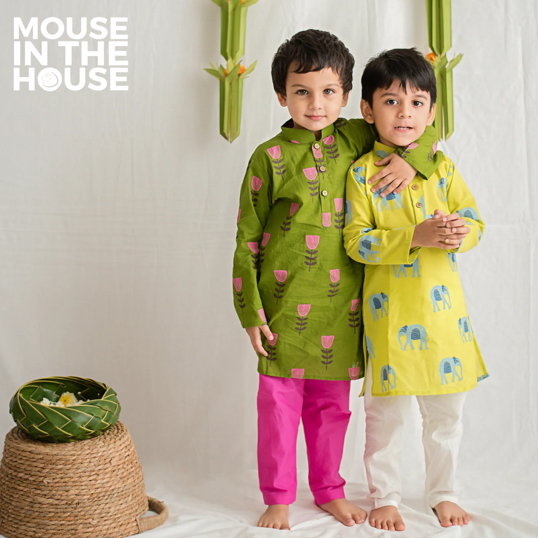 Mouse In The House Rupa The Elephant - Ethnic Wear Boys
