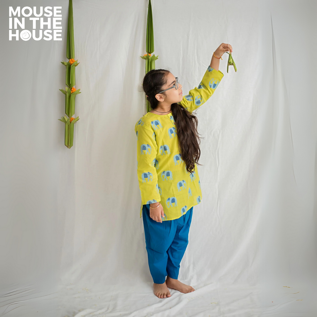 Mouse In The House Rupa The Elephant - Ethnic Wear Girls