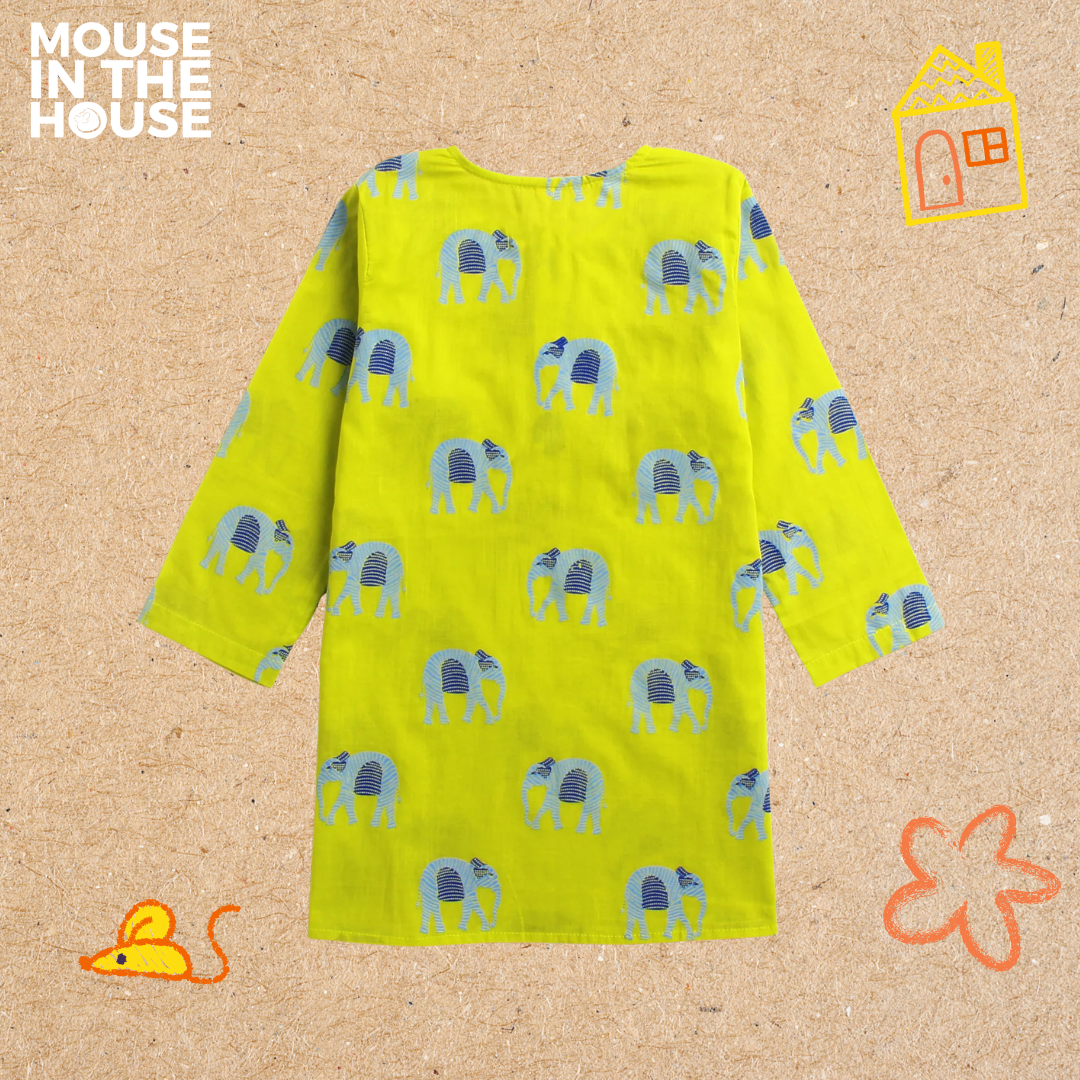 Mouse In The House Rupa The Elephant - Ethnic Wear Girls
