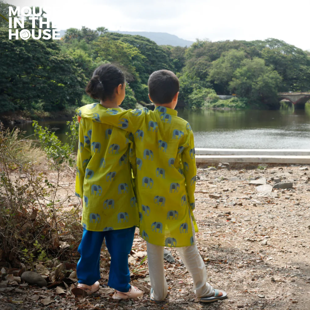 Mouse In The House Rupa The Elephant - Ethnic Wear Girls