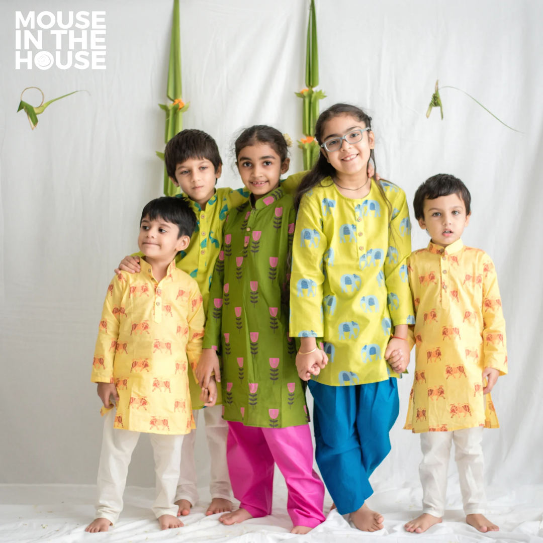 Mouse In The House Rupa The Elephant - Ethnic Wear Girls