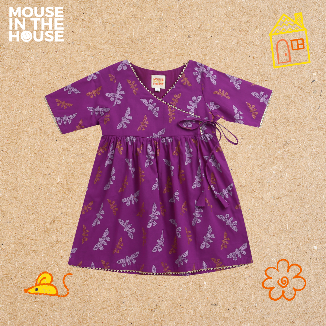 Mouse In The House Shimmering Butterfly- Ethnic Wear Girls