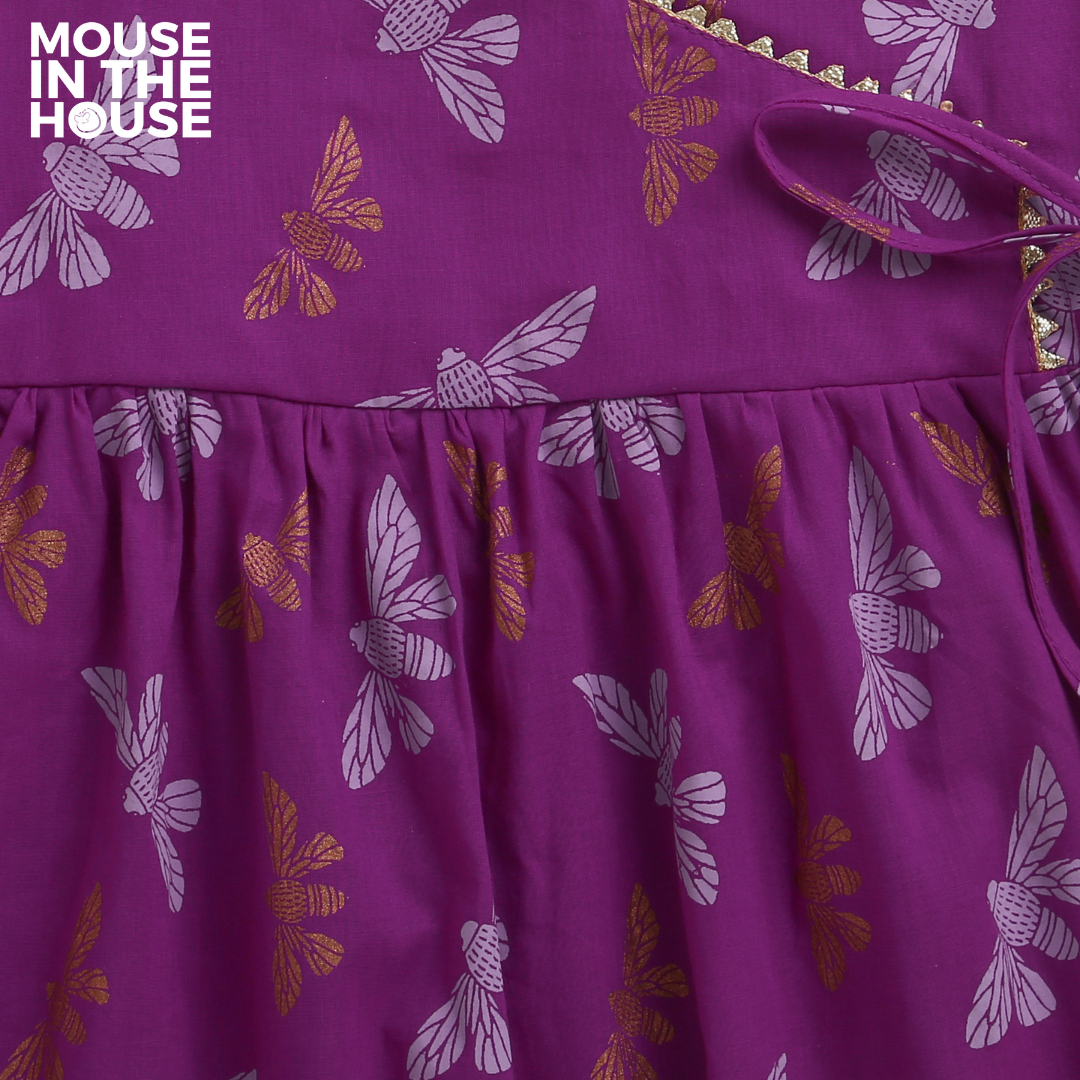 Mouse In The House Shimmering Butterfly- Ethnic Wear Girls