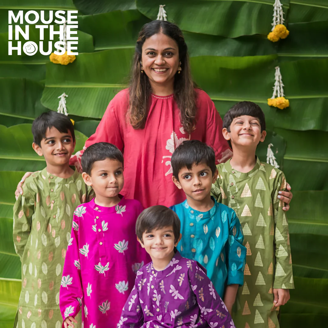Mouse In The House Shimmering Butterfly - Ethnic Wear Boys