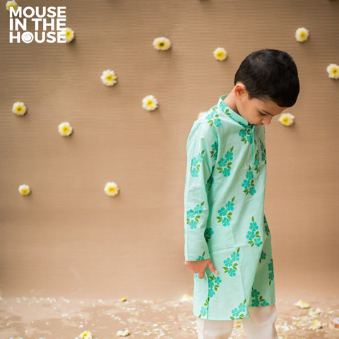 Mouse In The House Lane of Happiness (Blue)- Ethnic Wear boys