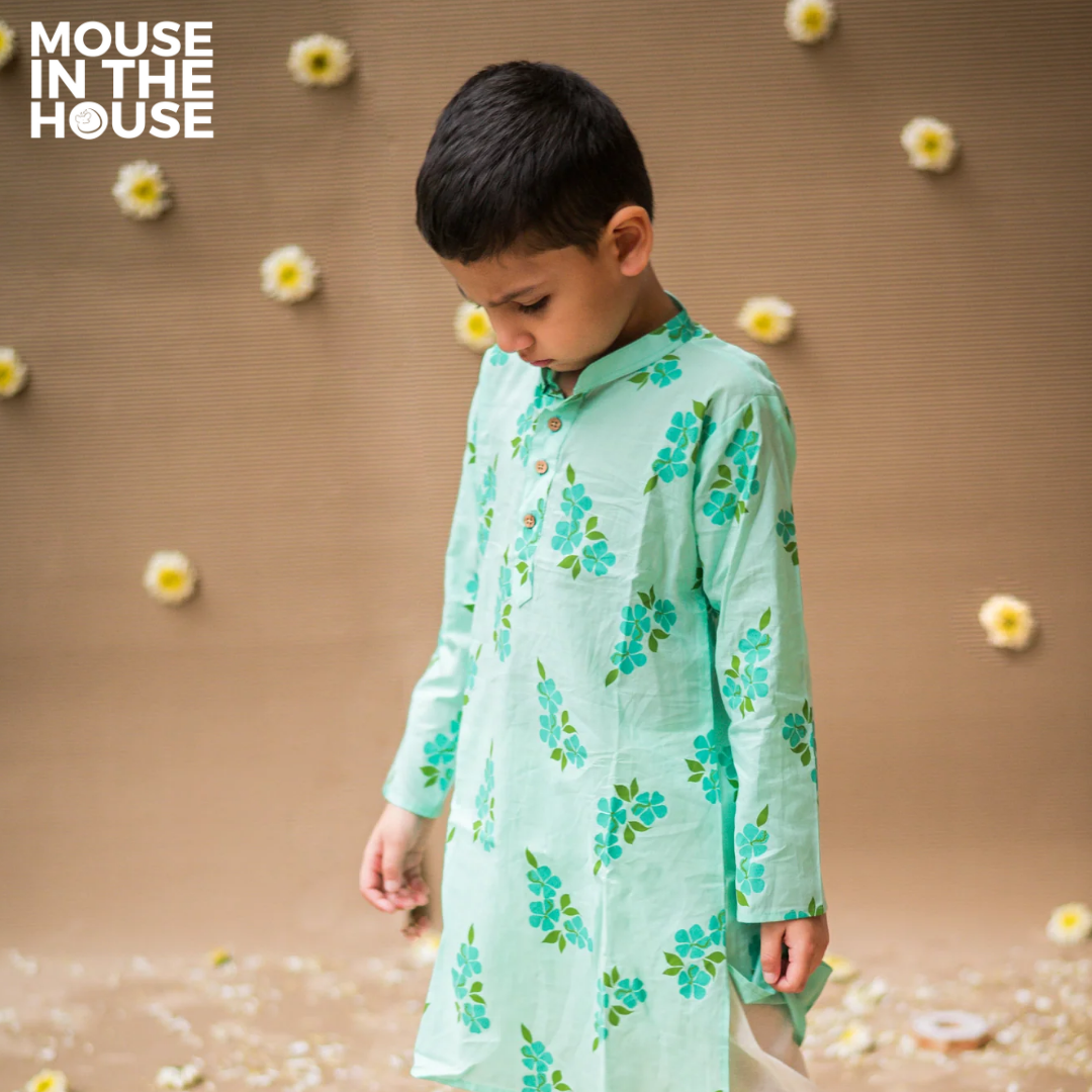 Mouse In The House Lane of Happiness (Blue)- Ethnic Wear boys