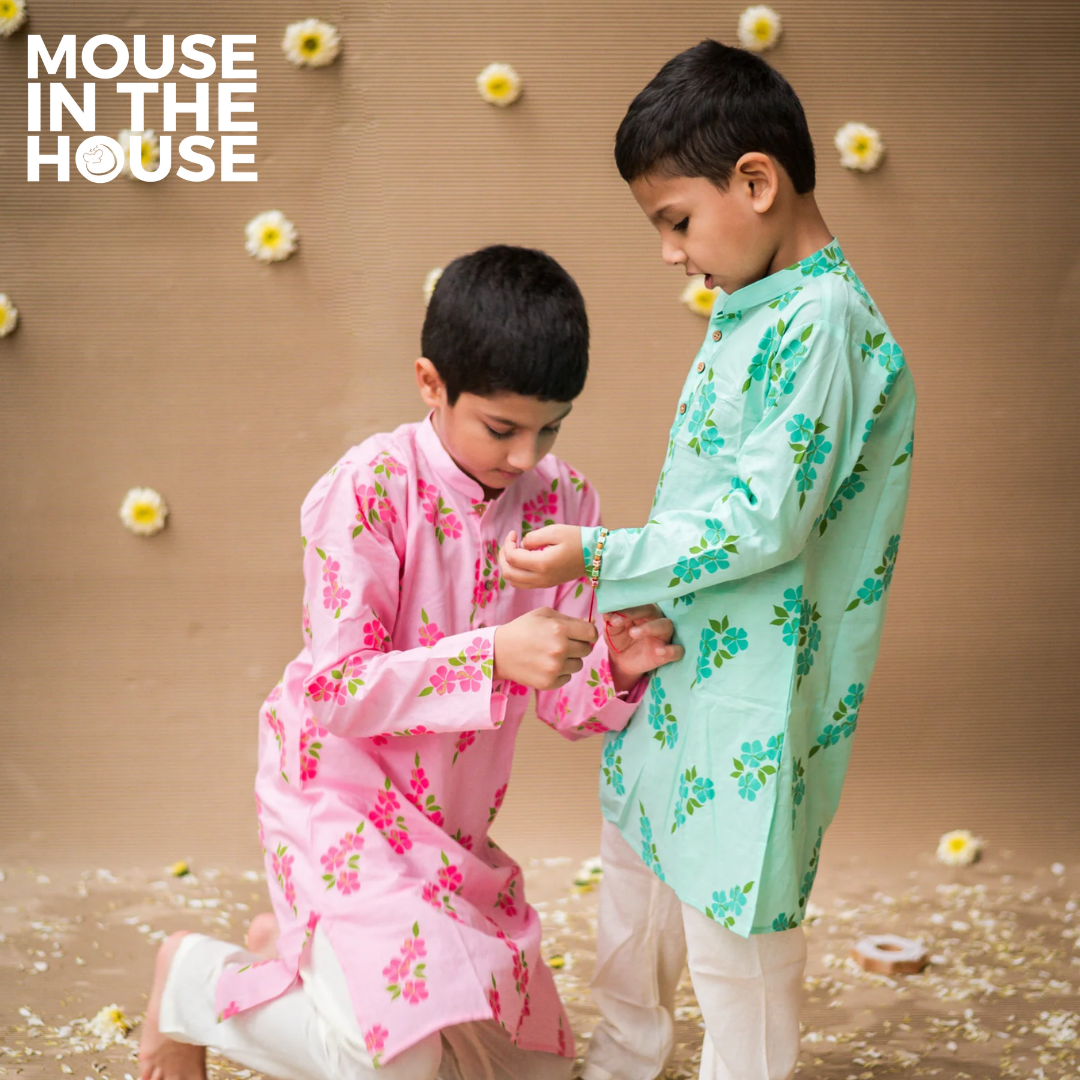 Mouse In The House Lane of Happiness (Blue)- Ethnic Wear boys