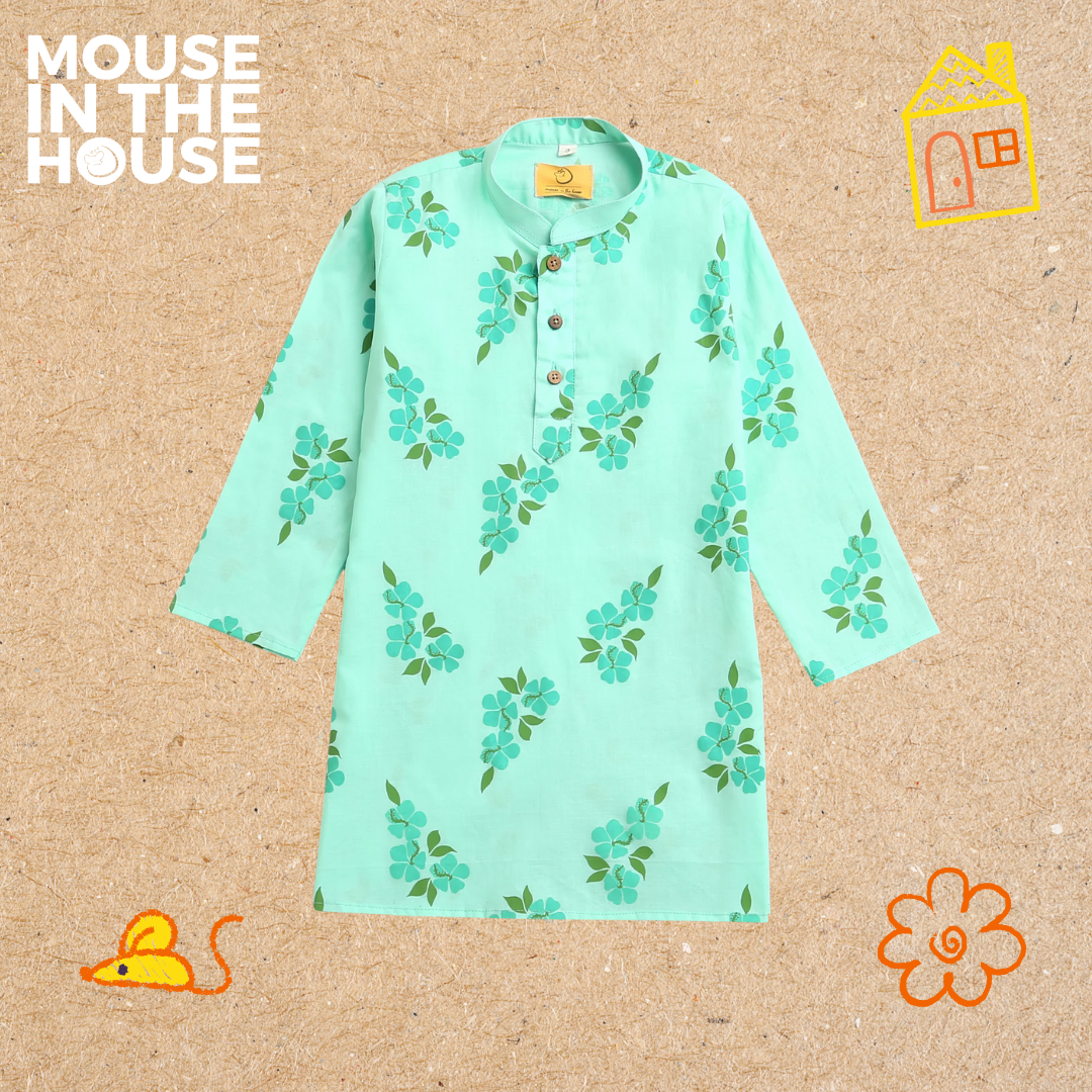 Mouse In The House Lane of Happiness (Blue)- Ethnic Wear boys