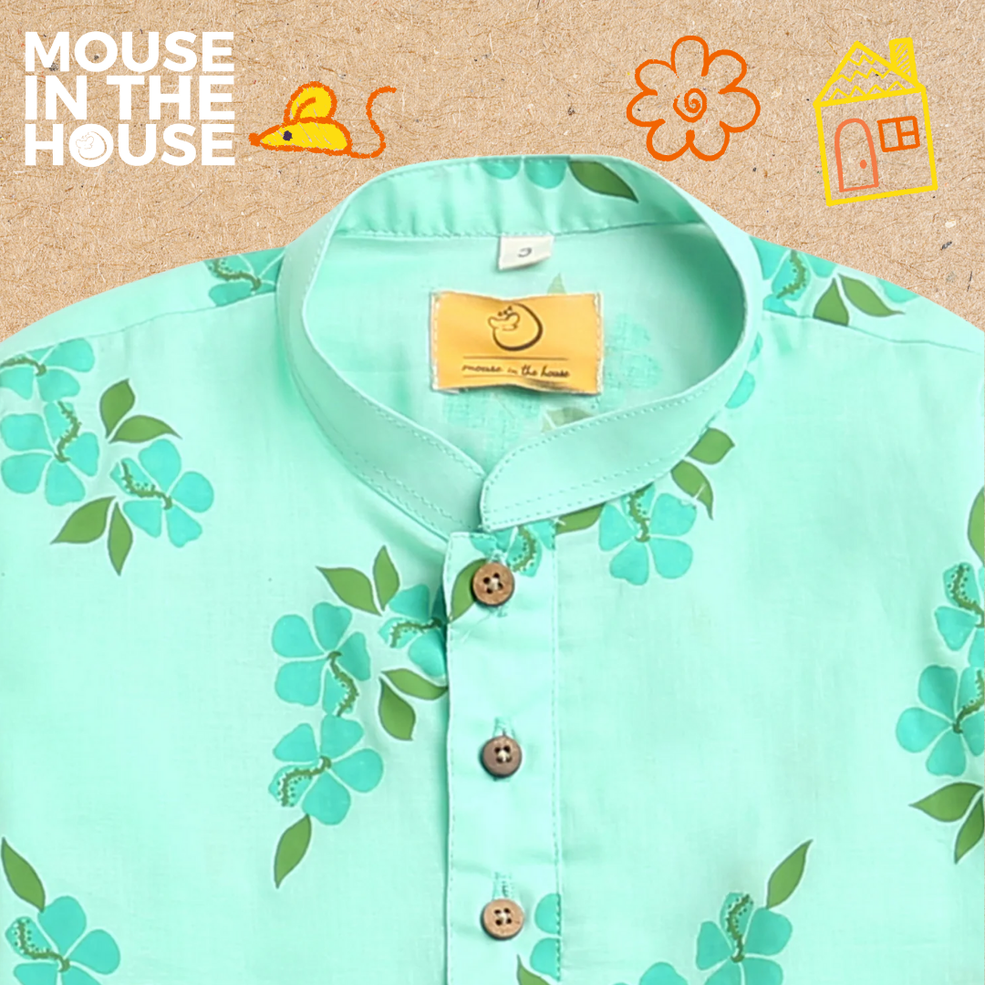 Mouse In The House Lane of Happiness (Blue)- Ethnic Wear boys