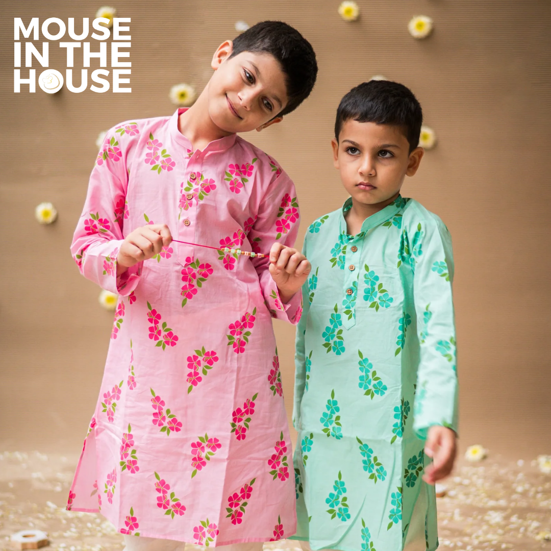 Mouse In The House Lane of Happiness (Pink)- Boys Ethnic Wear