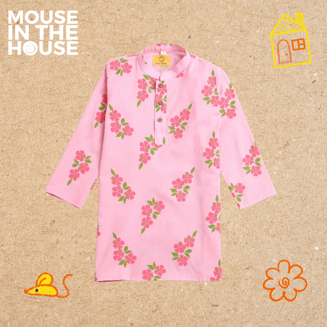 Mouse In The House Lane of Happiness (Pink)- Boys Ethnic Wear