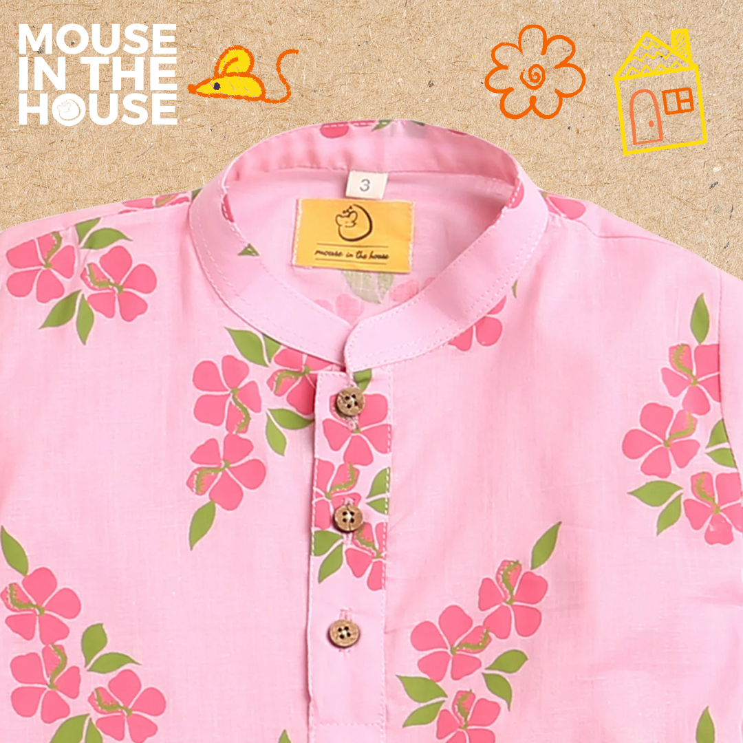 Mouse In The House Lane of Happiness (Pink)- Boys Ethnic Wear