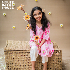 Mouse In The House Lane of Happiness (Pink) - Girls Ethnic Wear