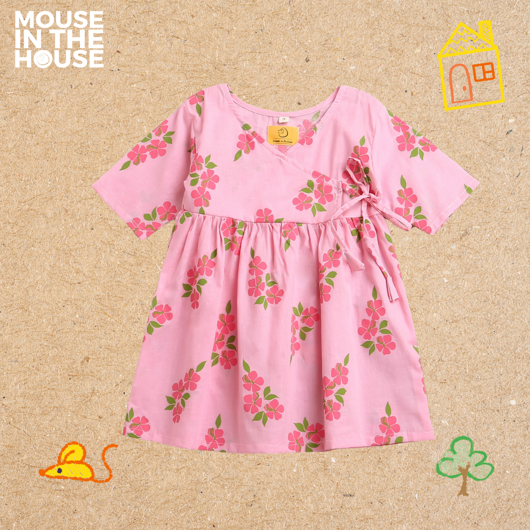 Mouse In The House Lane of Happiness (Pink) - Girls Ethnic Wear