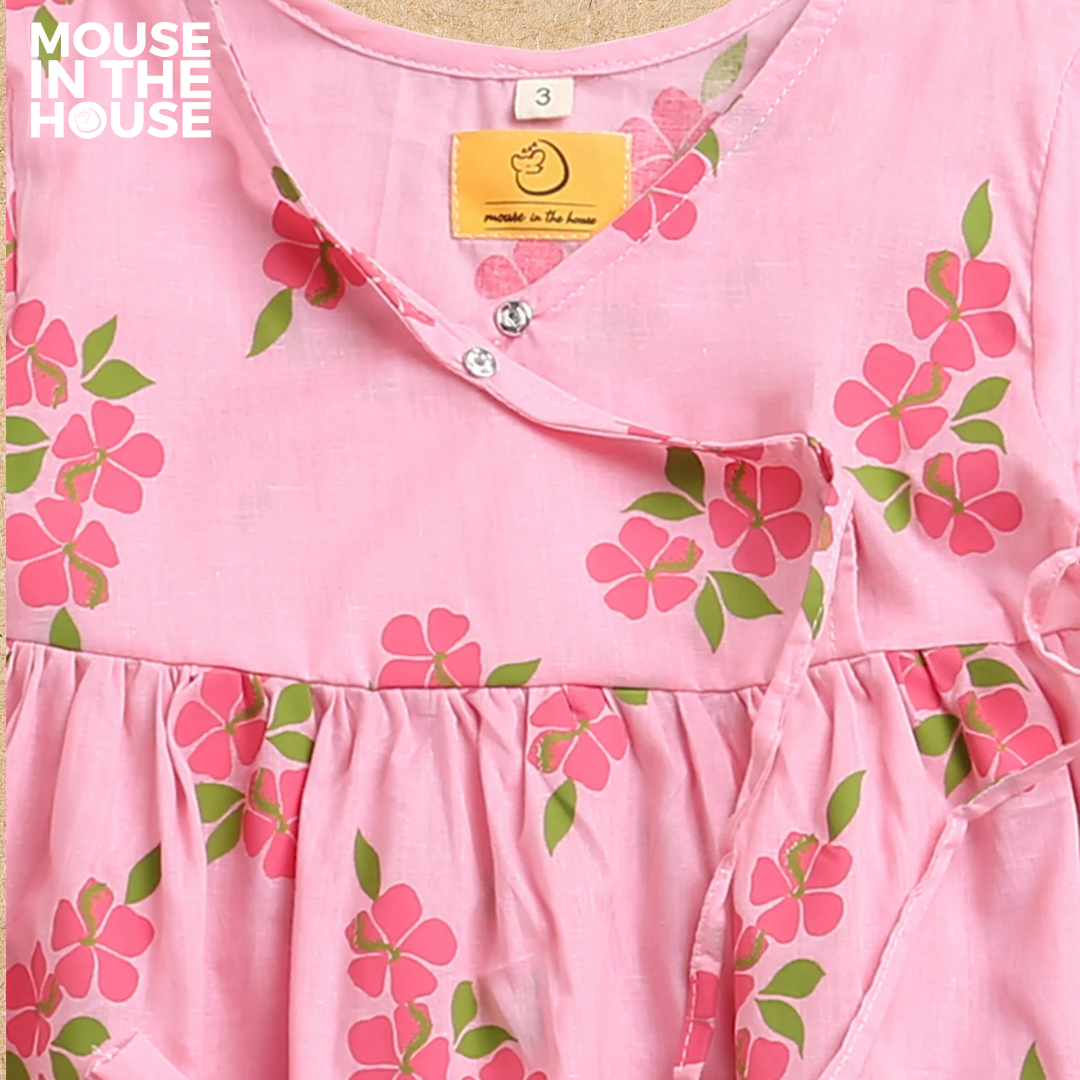 Mouse In The House Lane of Happiness (Pink) - Girls Ethnic Wear