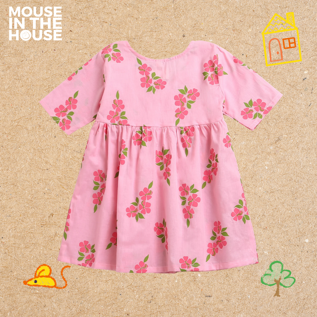 Mouse In The House Lane of Happiness (Pink) - Girls Ethnic Wear