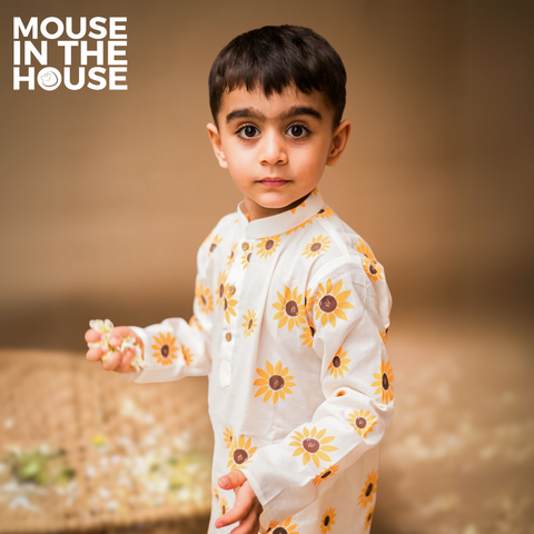 Mouse In The House Lane of Dreams (Cream)- Ethnic Wear boys