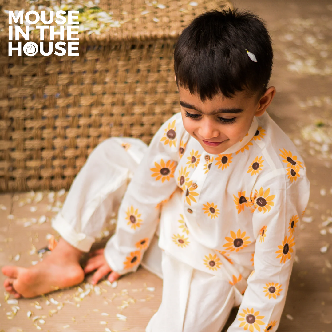 Mouse In The House Lane of Dreams (Cream)- Ethnic Wear boys