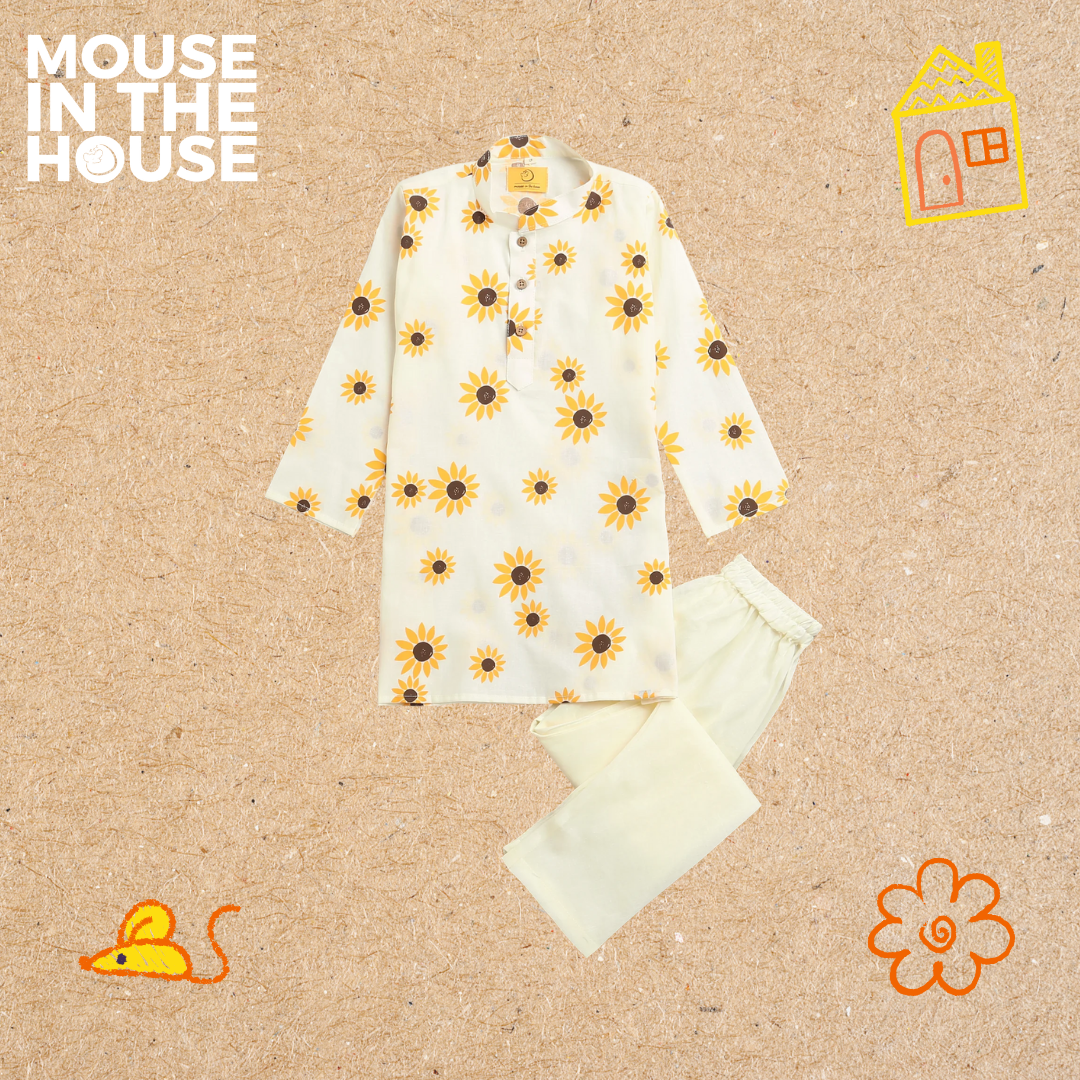 Mouse In The House Lane of Dreams (Cream)- Ethnic Wear boys
